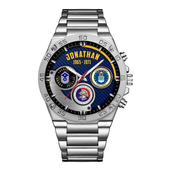 AirForce Badge Male silver watches SS03103 2 1