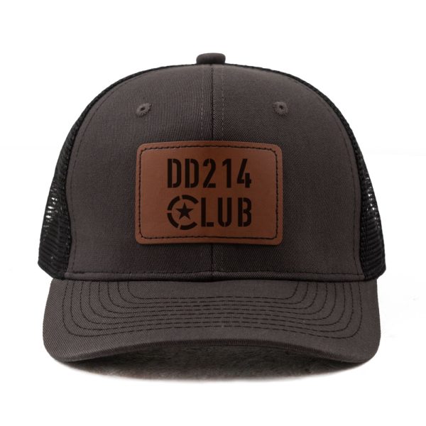 DD214 Club Leather Patch Trucker Hat 1