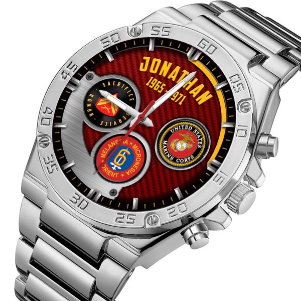 USMC Male silver watches SS03103 3