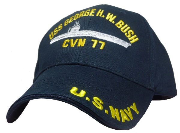 USS George H W Bush CVN 77 Custom Patch Hats EPC101