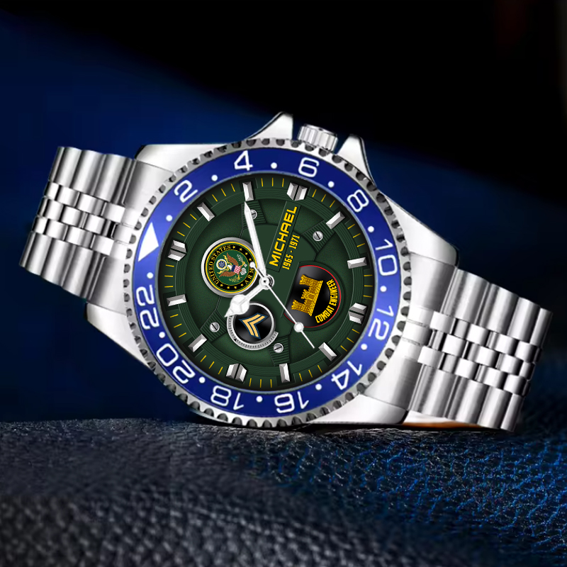 Customized Us Army Branches Ss6 - Silver Classic Stainless Steel Watch 8 customized us army branches ss6 silver classic stainless steel watch nmftx