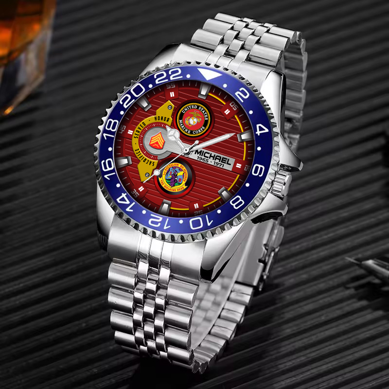 customized usmc battalions ss4 silver classic stainless steel watch ebyyn