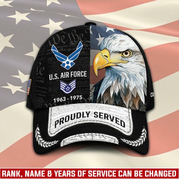 1 AIR FORCE Proudly Served Veteran Cap CC30