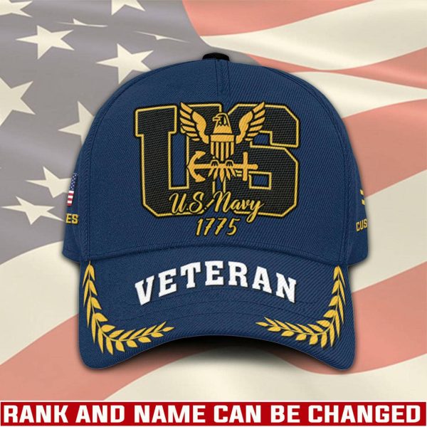 1 US NAVY Hat With Custom Embroidery CC32