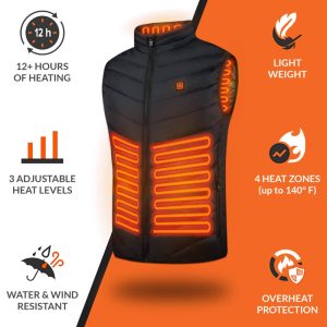 1 Heated Vest With Rechargeable Battery Pack