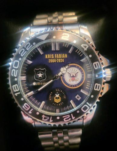 Navy white watch