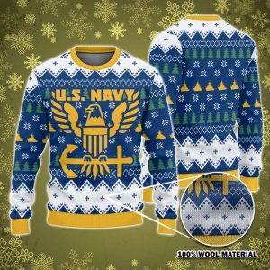 1 Us Navy Christmas Sweatshirt Ugly