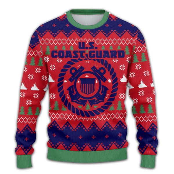 Us Coat Guard Christmas Sweatshirt Ugly 1