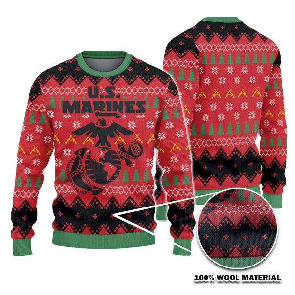 Us Marines Christmas Sweatshirt Ugly 3