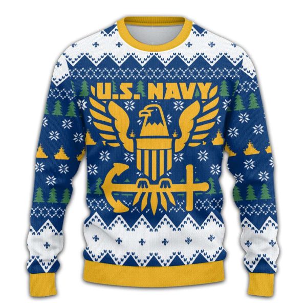 Us Navy Christmas Sweatshirt Ugly 1