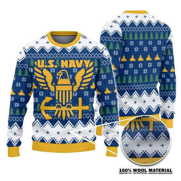 Us Navy Christmas Sweatshirt Ugly 3