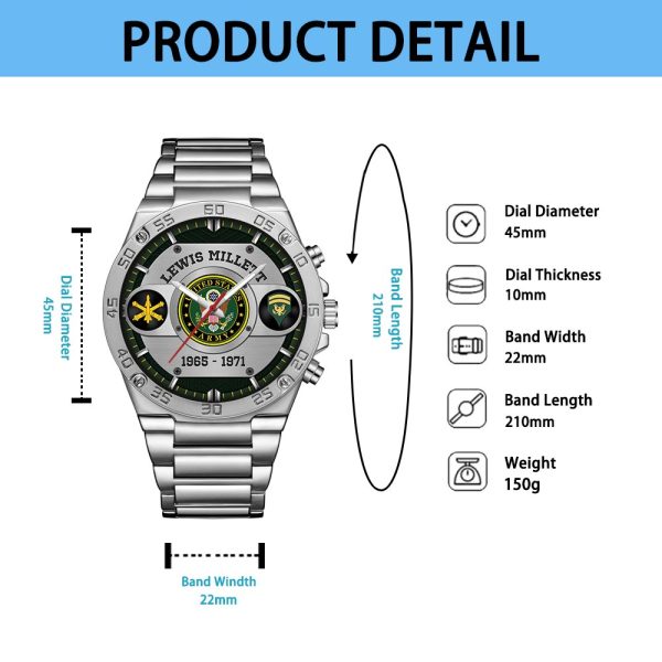 Army Branch SS22 Custom Wristwatch 4