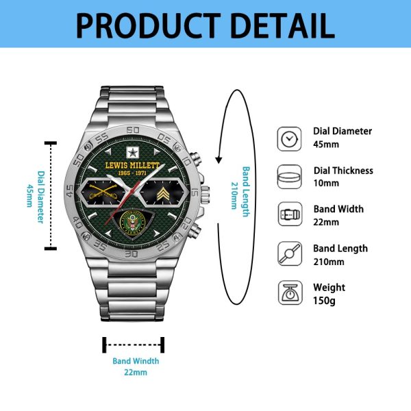 Army Branch SS23 Custom Wristwatch 4